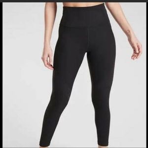 ATHLETA Synergy Ribbed Black Leggings Size Small